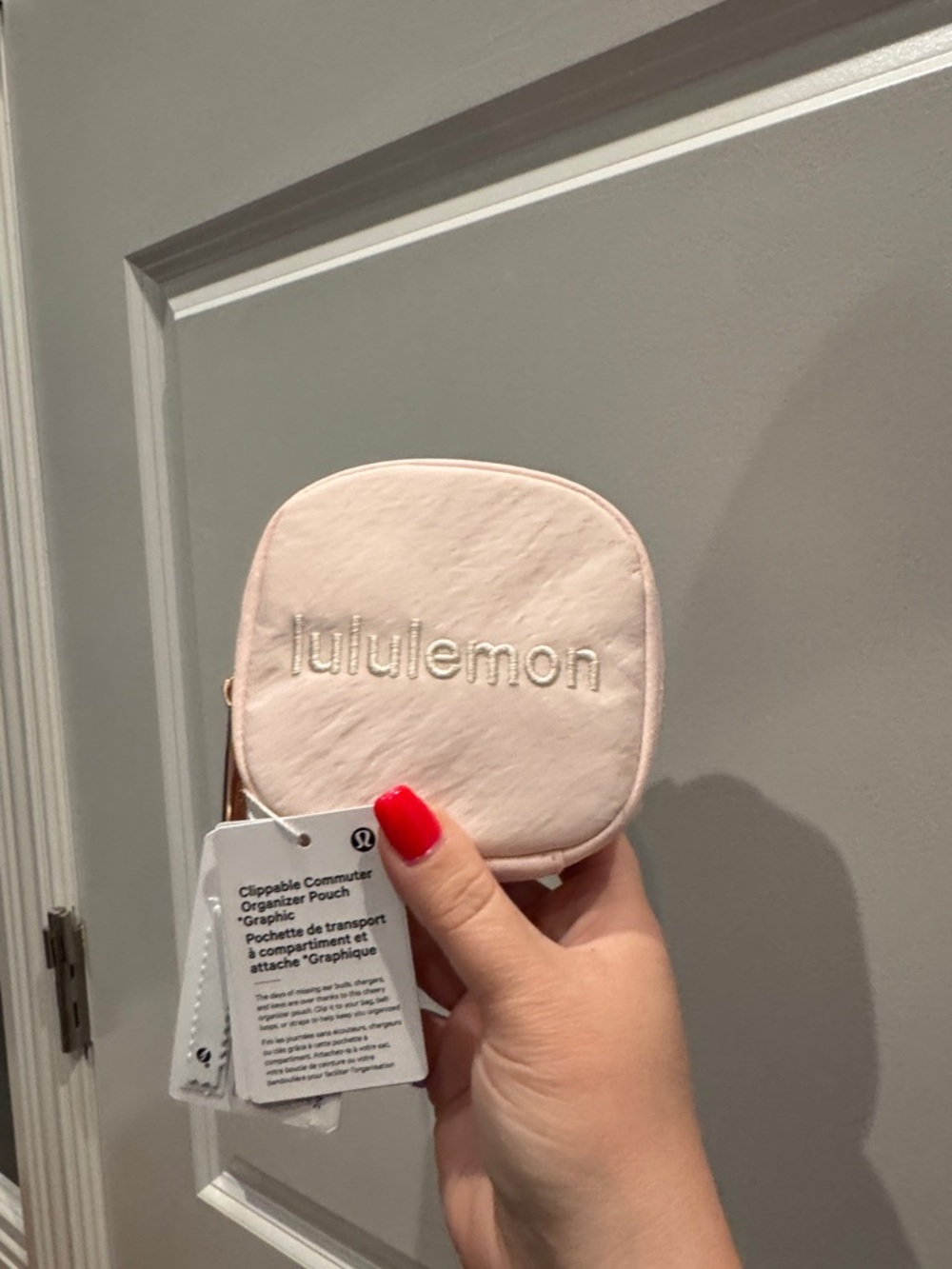 NWT! Lululemon Clippable Commuter Organizer Pouch in Pink & Rose Gold